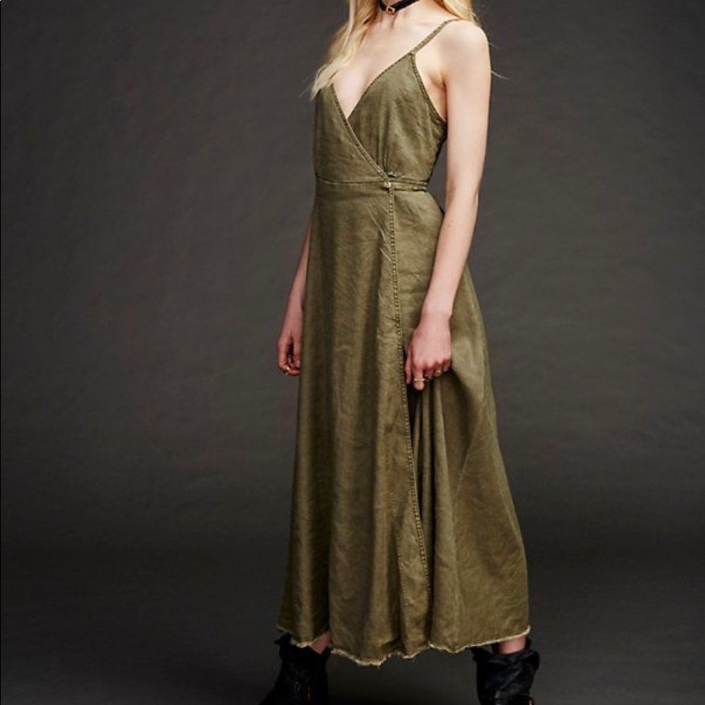 Free People “Walk With Me” Maxi Wrap Dress